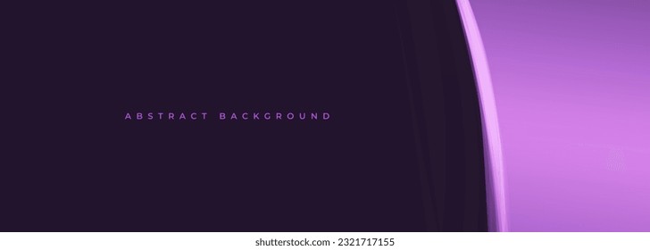 Dark violet and pink modern abstract banner. Pink and violet wide vector abstract background. 
