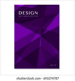 Dark violet polygonal background. Can be used in cover design, book design, website background, advertising. Vector illustration.
