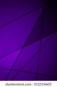 Dark violet stripes corporate background. Tech purple abstract vector design
