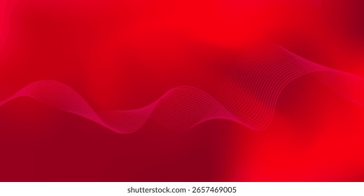 Fondo de moda brillante brillante oscuro. Ilustración de textura borrosa de color rosa neón. Fondo de líneas Horizontales de neón de sangre. Malla ondulada brillante vibrante del degradado. Red Vibrant Blank Wavy Gradient Mesh.
