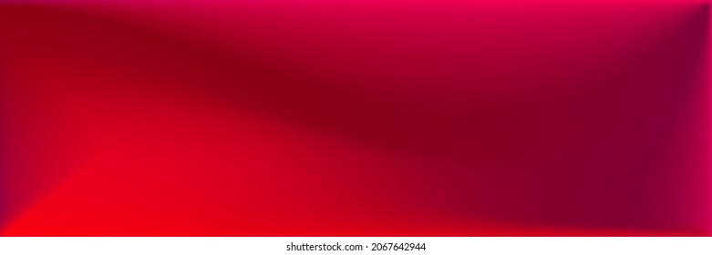 Dark Vivid Color Blurred Texture Illustration. Blank Bright Red Wavy Gradient Mesh. Neon Blank Smooth Surface Backdrop. Blood Rose Vibrant Original Background. Blood Color Wavy Gradient Mesh.
