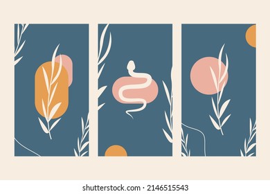 Dark wall art boho design collection