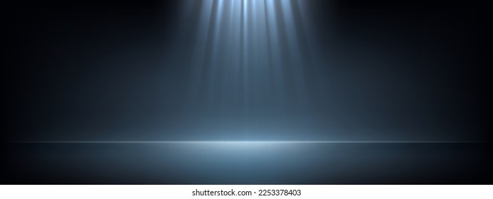 Dunkle Wand und Boden mit abstraktem hellen Hintergrund