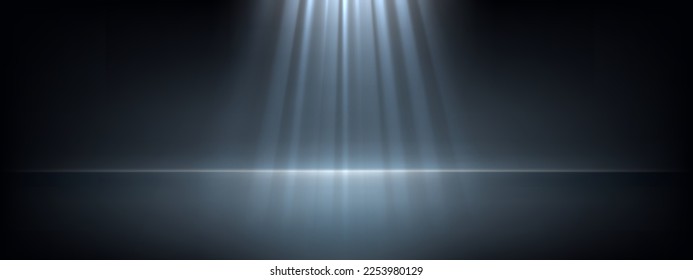 Dunkle Wand und Boden mit abstraktem hellen Hintergrund