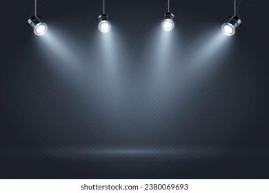 Dark wall with spot lights background vector design in eps 10