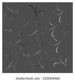 Dark wallpaper background with swirls design.Vector illustration.