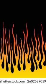Dark wallpaper of fire flames