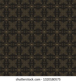 Dark wallpaper in vintage style, seamless pattern, background texture, vector image