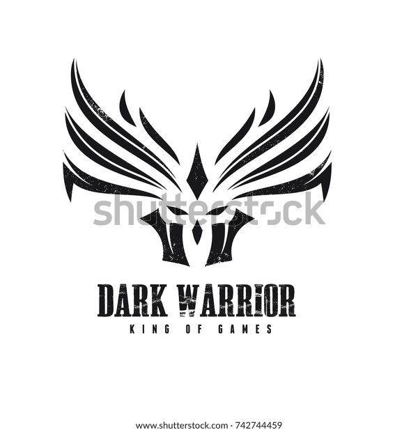 Dark Warrior Logo Template Stock Vector Royalty Free 742744459