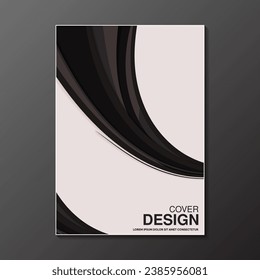 Diseño de cubierta abstracta de onda oscura