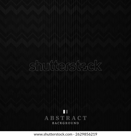 Dark Waves, Abstract Geometric Background. black and grey Color Based Zig Zag Pattern.
