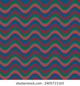 olas oscuras. fondo retro repetitivo. patrón sin costuras vectorial. muestra de tela. papel envolvente. plantilla de diseño continuo para la decoración del hogar, lino  