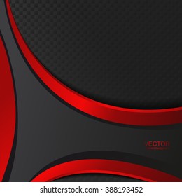 Dark wavy corporate abstract background. Vector design