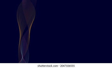 Dark wavy lines gradient blend abstract background with wave line effect. can use for poster, business banner, flyer, advertisement, brochure, catalog, web, site, website, presentation, book cover
