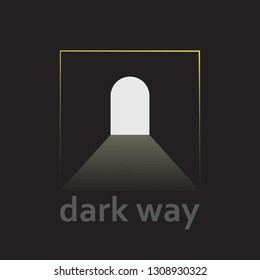 Dark way logo - vector