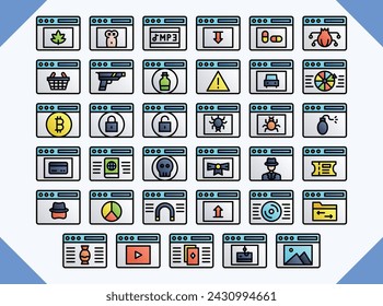 dark web icon design for web site icon and business