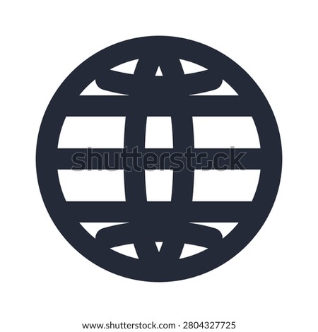 Dark web line icon in a clean monoline outline style, a vector symbol for cybersecurity, data protection and privacy.