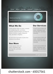 Dark web template for your design. Fully vector, enjoy!