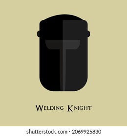 Dark welding knight logo suitable for welding business
