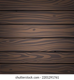 Dark wenge wood texture in flat style for print and design. Vector illustration.