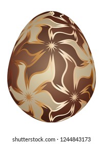 Dark and white chocolate egg.