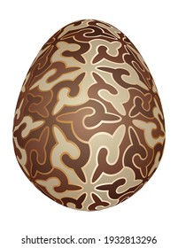 Dark and white chocolate egg.