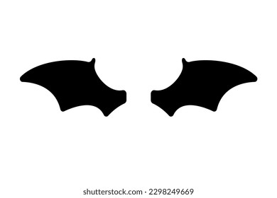dark wing silhouette evil devil in the shadows Scary bat wings on Halloween night.