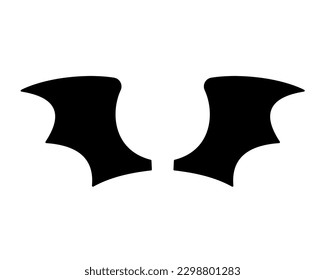 dark wing silhouette evil devil in the shadows Scary bat wings on Halloween night.