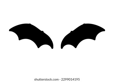 dark wing silhouette evil devil in the shadows Scary bat wings on Halloween night.