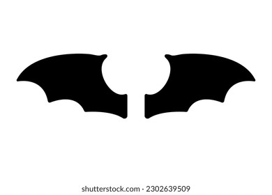 dark wing silhouette evil devil in the shadows Scary bat wings on Halloween night.