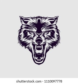 Dark wolf vector illustrations