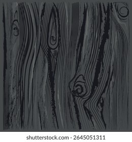 Dunkler Holztexturhintergrund mit abstraktem Kornmuster, geeignet für Website-Hintergründe, Verpackungsdesign, digitale Tapeten, Innenraummaterialien, Vintage- oder Rustikalthemen und Produktbranding
