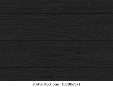Dark wood texture. Plank background. Vector illustration
