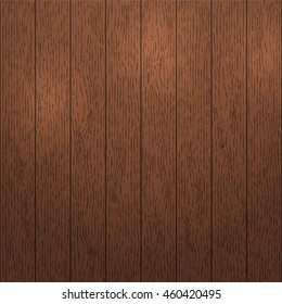 Dark wood texture template with vertical stripes, rustic old panels, grunge vintage floor. Wooden background. Hardwood vector illustration.