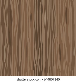 Dark wooden striped fiber textured seamless pattern. Vector background