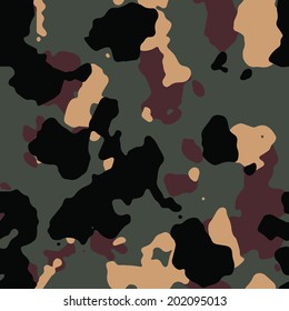 Dark woodland seamless camo vector
