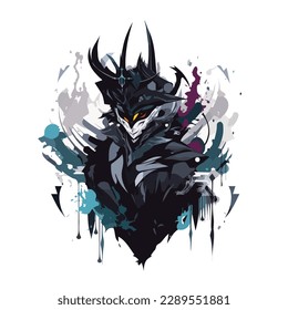 Dark World Demon Abstract Vector Art