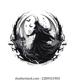 Dark World Demon Vector Art In Black Color