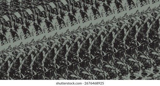 Dark woven texture with a diagonal light green stripe, featuring repeating patterns and shadows.