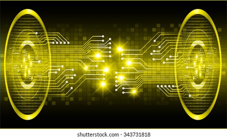 dark yelllow Light Abstract Technology background for computer graphic website internet and business. circuit. illustration.digital.infographics. binary code. zero one