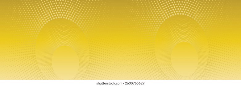 Dark yellow abstract background with flowing curve particles. Glowing dotted lines circle design element. Modern dots pattern. Futuristic technology concept. Vector illustration