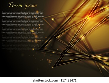 Dark yellow abstract design. Vector background eps 10