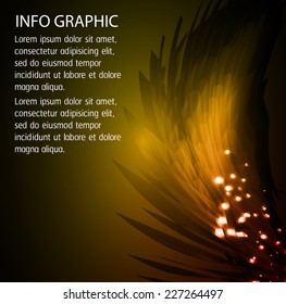 Dark yellow abstract  lights background lights. text box. card. Brochure. 