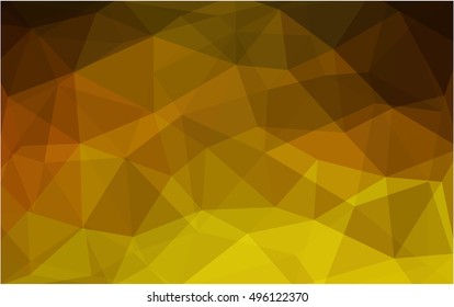 Dark yellow abstract mosaic template. A vague abstract illustration with gradient. A new texture for your design.