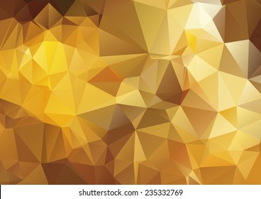 Dark yellow abstract polygonal background