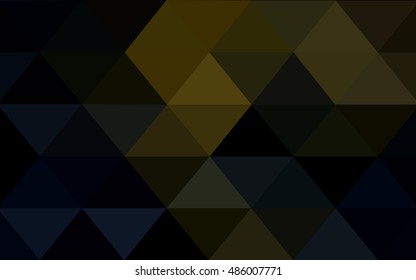 Dark yellow abstract polygonal background. Brand-new colored illustration in blurry style with gradient. The template can be used as a background for cell phones.
