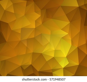 Dark yellow abstract polygonal background
