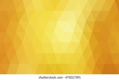 Dark yellow abstract polygonal template. Geometric illustration in Origami style with gradient.  A completely new template for your business design.