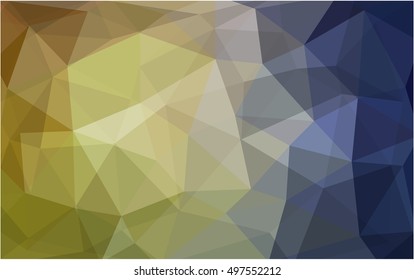 Dark yellow abstract polygonal template. Creative geometric illustration in Origami style with gradient. The completely new template can be used for your brand book.