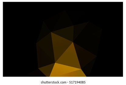 Dark Yellow abstract textured polygonal background. Vector blurry triangle design. Pattern can be used for background.